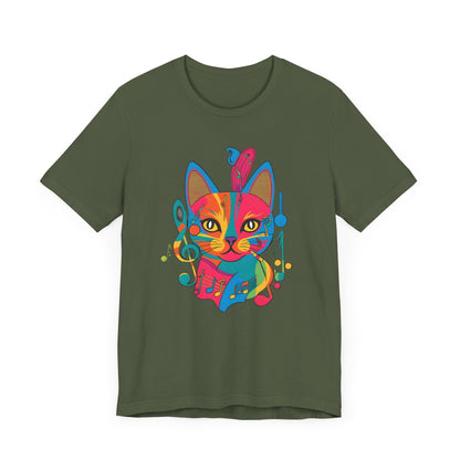 Colorful Cat V T-Shirt