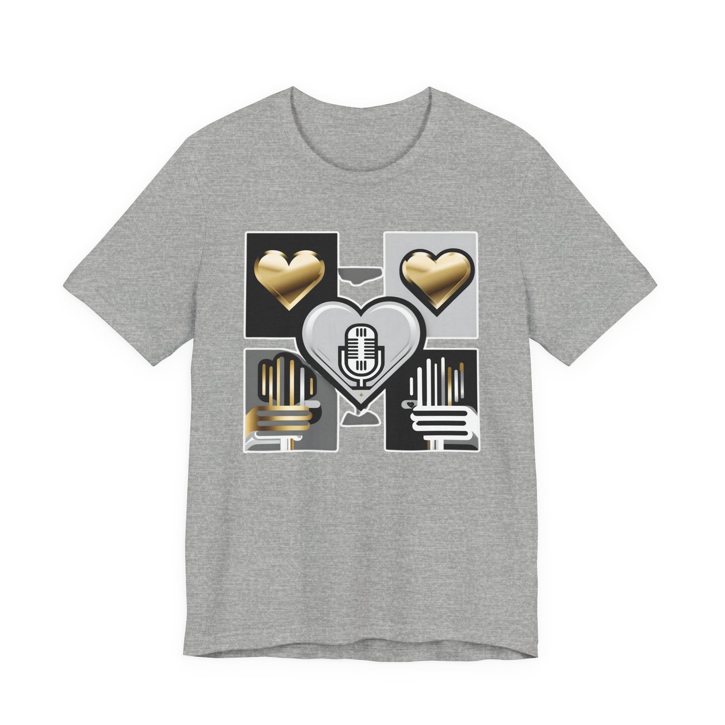 Gold Heart Kpop T-Shirt