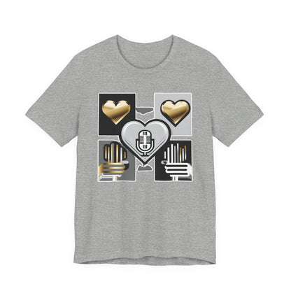 Gold Heart Kpop T-Shirt