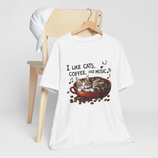 Coffee, Cats and Music IV T-Shirt