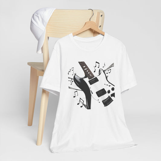Black and White Guitar T-Shirt