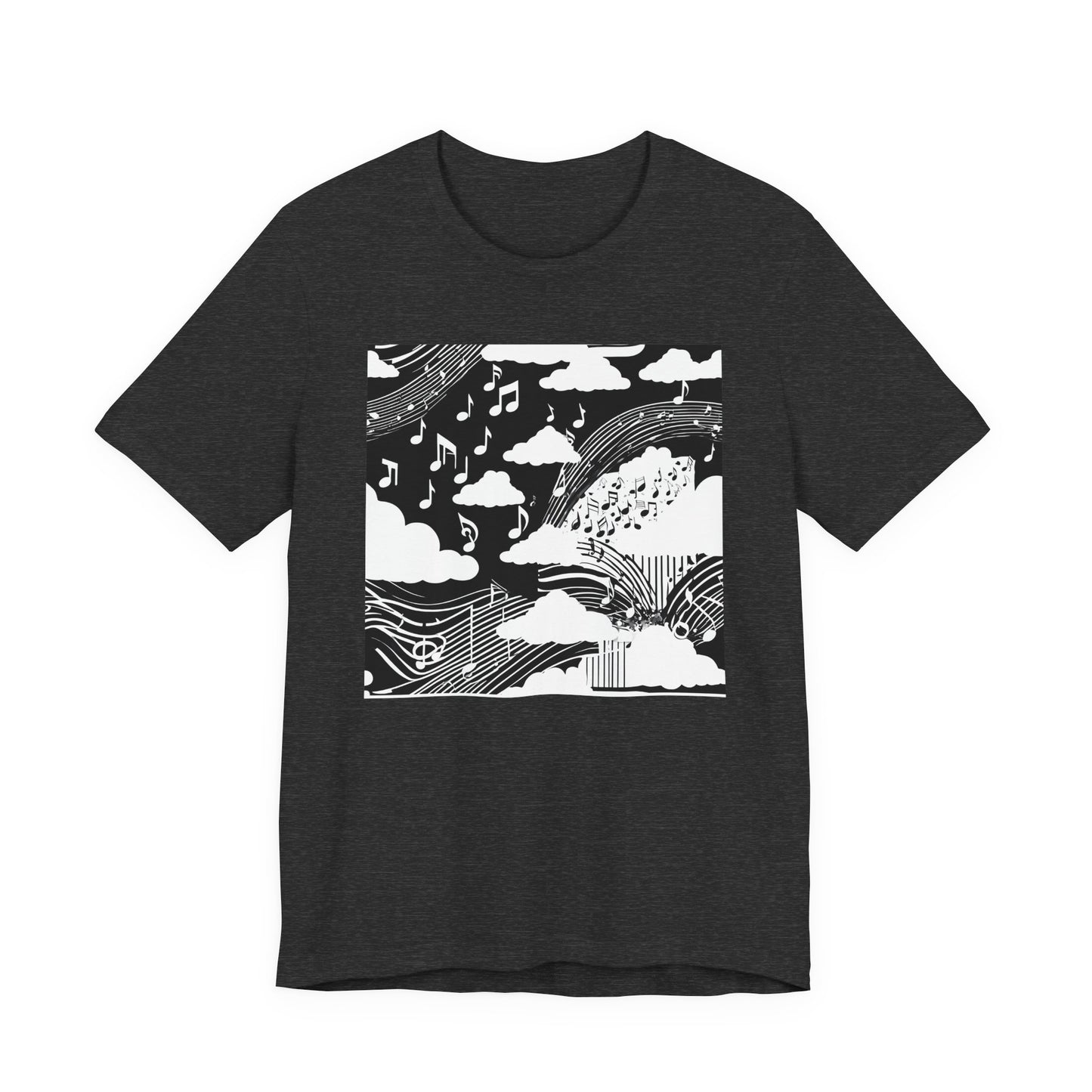 White Music Clouds T-Shirt