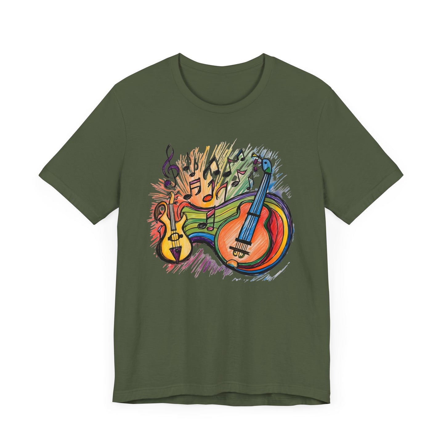 Color Guitars and Notes T-Shirt