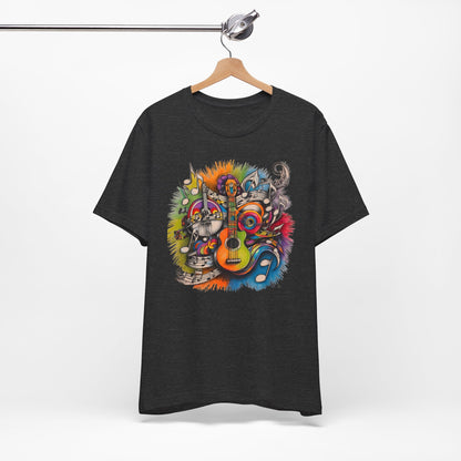 Round Multiple Color Guitar T-Shirt
