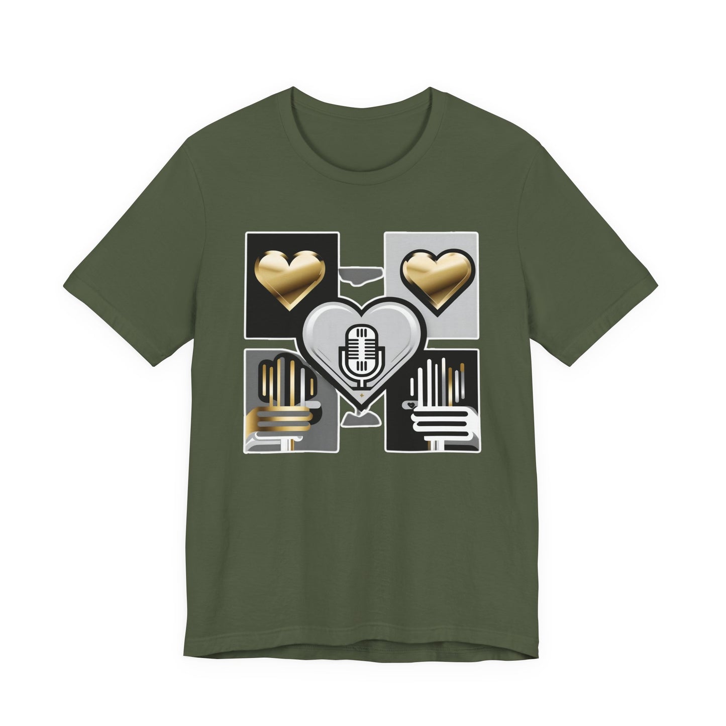Gold Heart Kpop T-Shirt