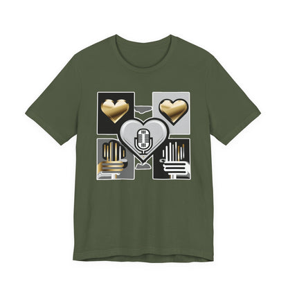 Gold Heart Kpop T-Shirt