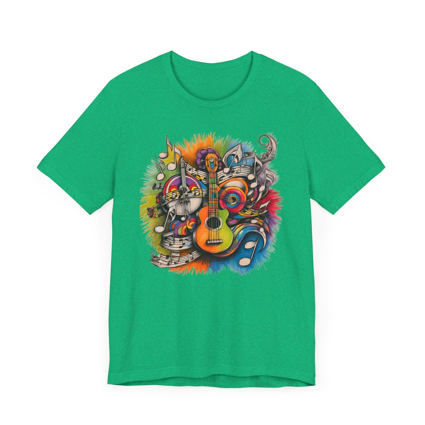 Round Multiple Color Guitar T-Shirt
