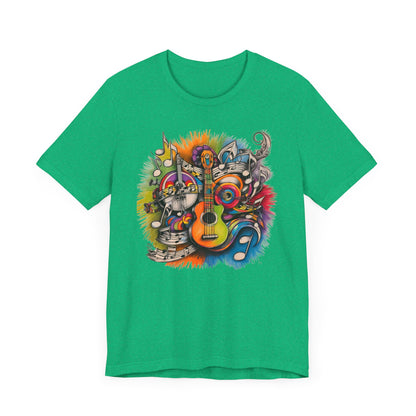 Round Multiple Color Guitar T-Shirt