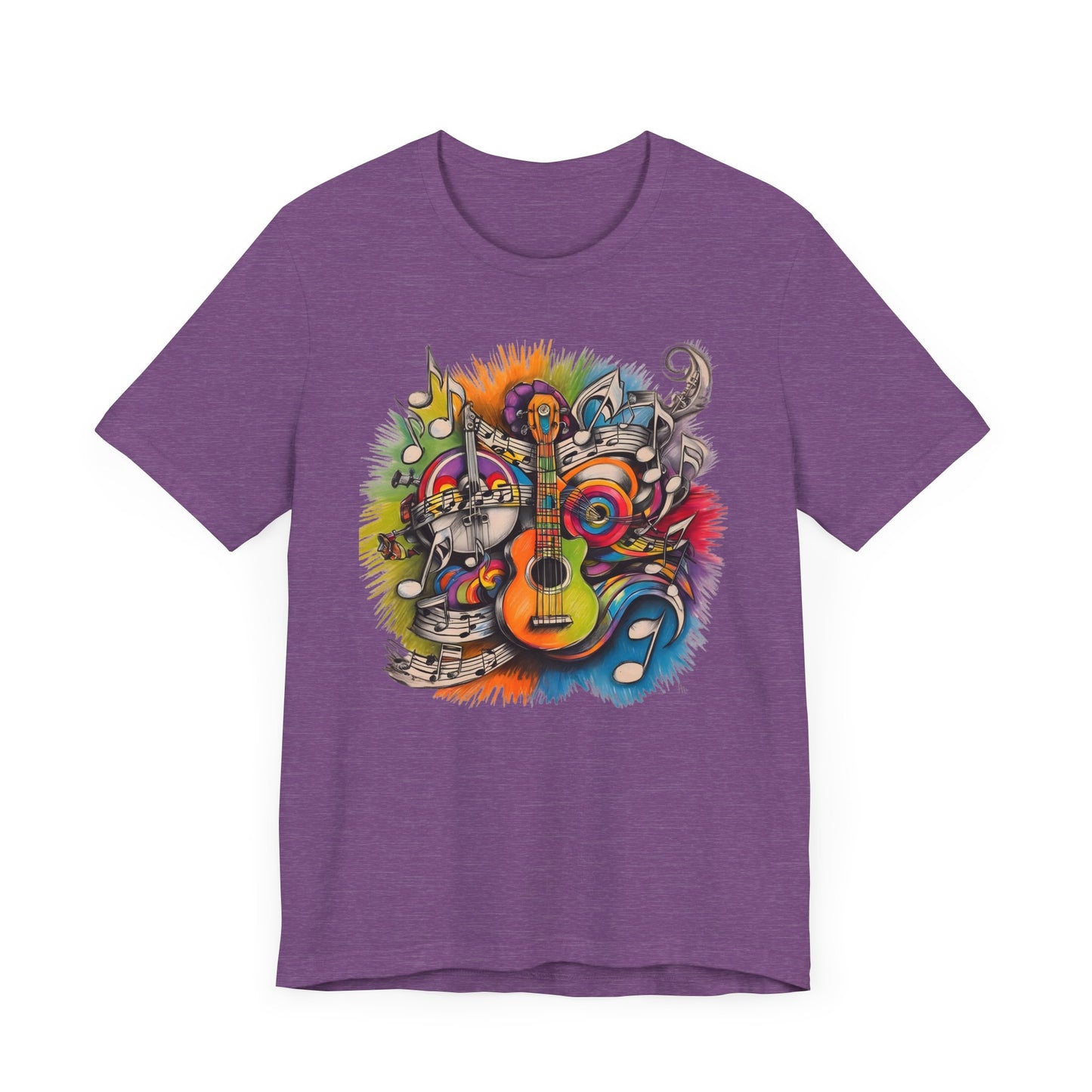 Round Multiple Color Guitar T-Shirt