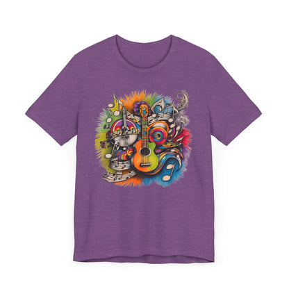 Round Multiple Color Guitar T-Shirt