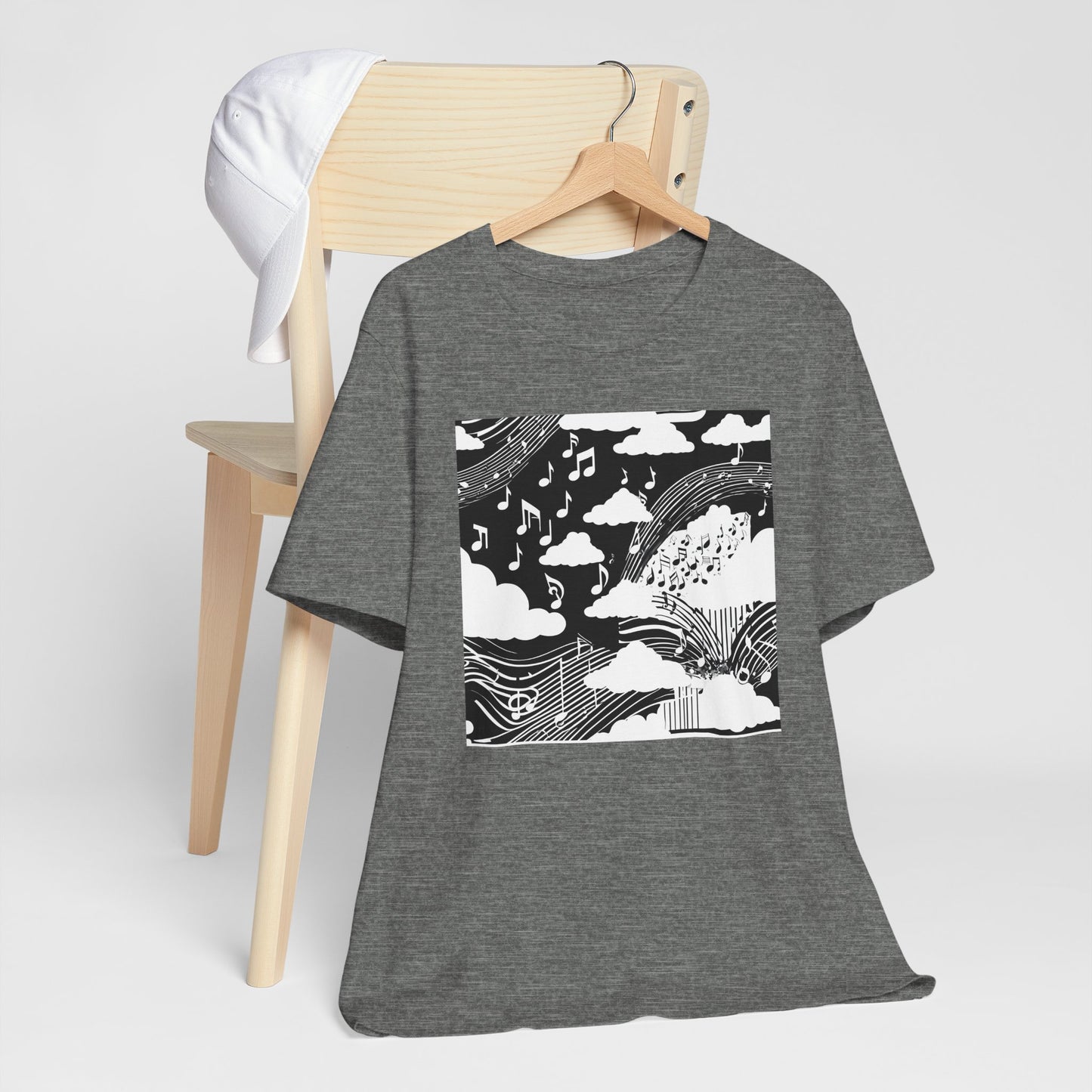 White Music Clouds T-Shirt