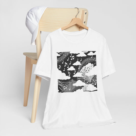White Music Clouds T-Shirt
