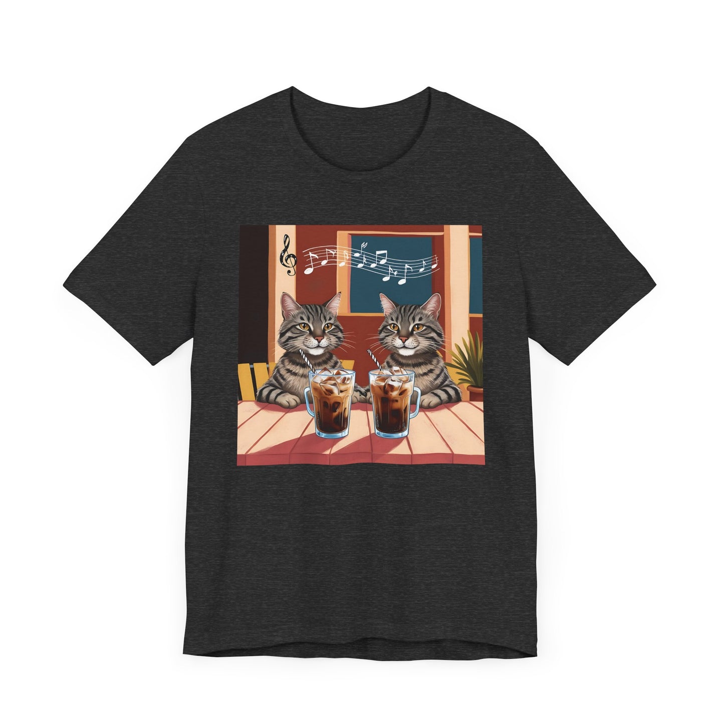 Two Cats and Coffee T-Shirt
