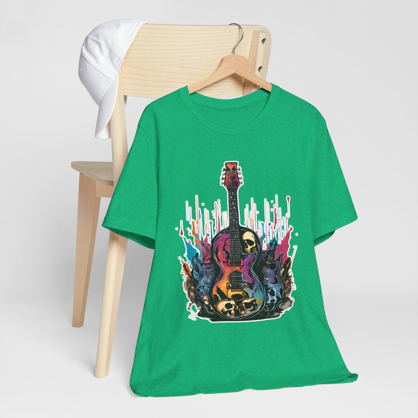 Color Flames Guitar T-Shirt