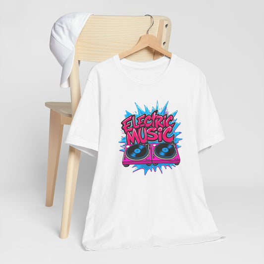 Pink Electric Vinyl Record T-Shirt