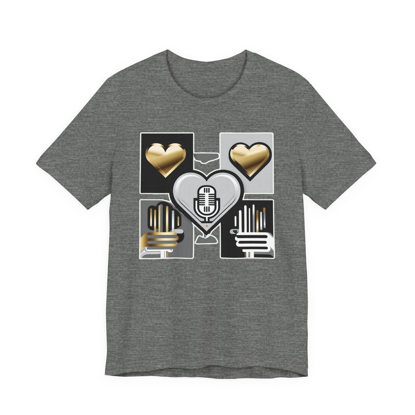 Gold Heart Kpop T-Shirt