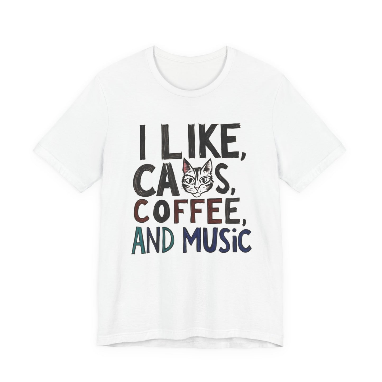 I like Cats, Coffee and Music T-Shirt