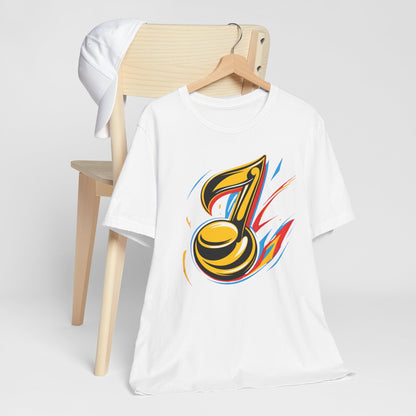 Gold and Pink Music Note T-Shirt