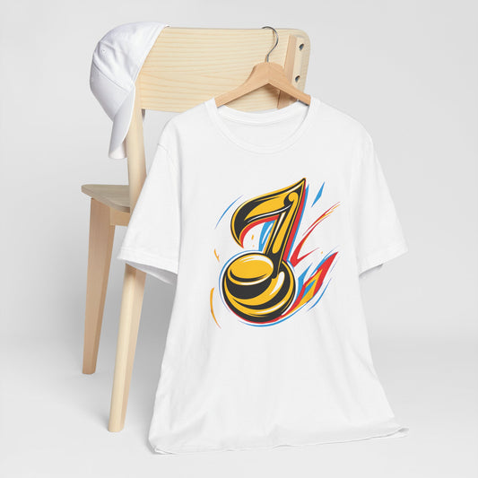 Gold and Pink Music Note T-Shirt