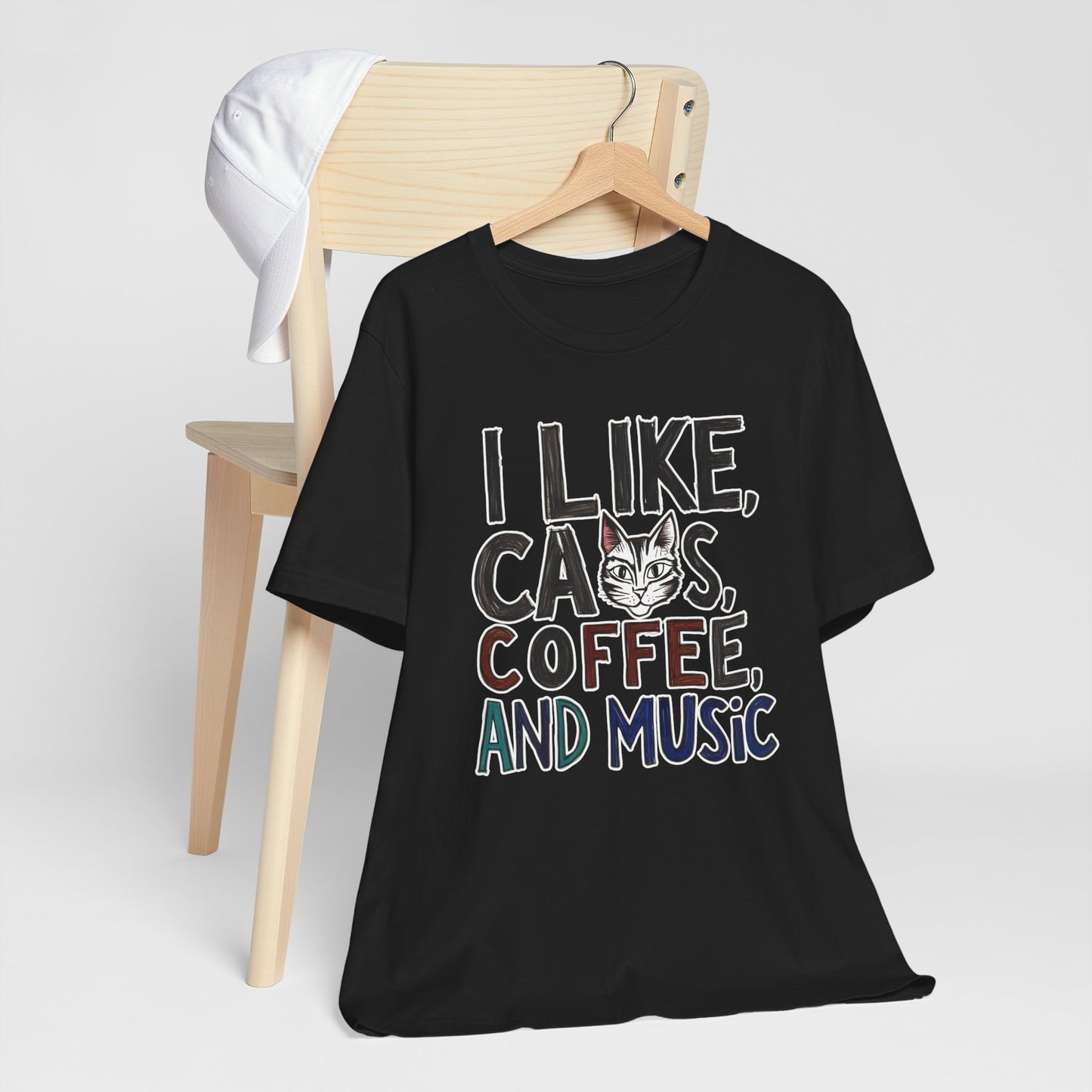 I like Cats, Coffee and Music T-Shirt