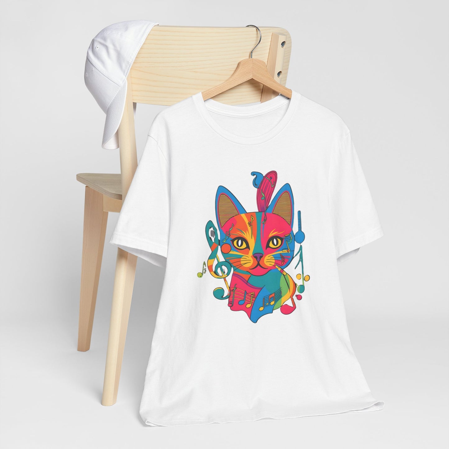 Colorful Cat V T-Shirt