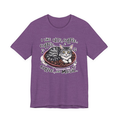 Coffee, Cats and Music III T-Shirt
