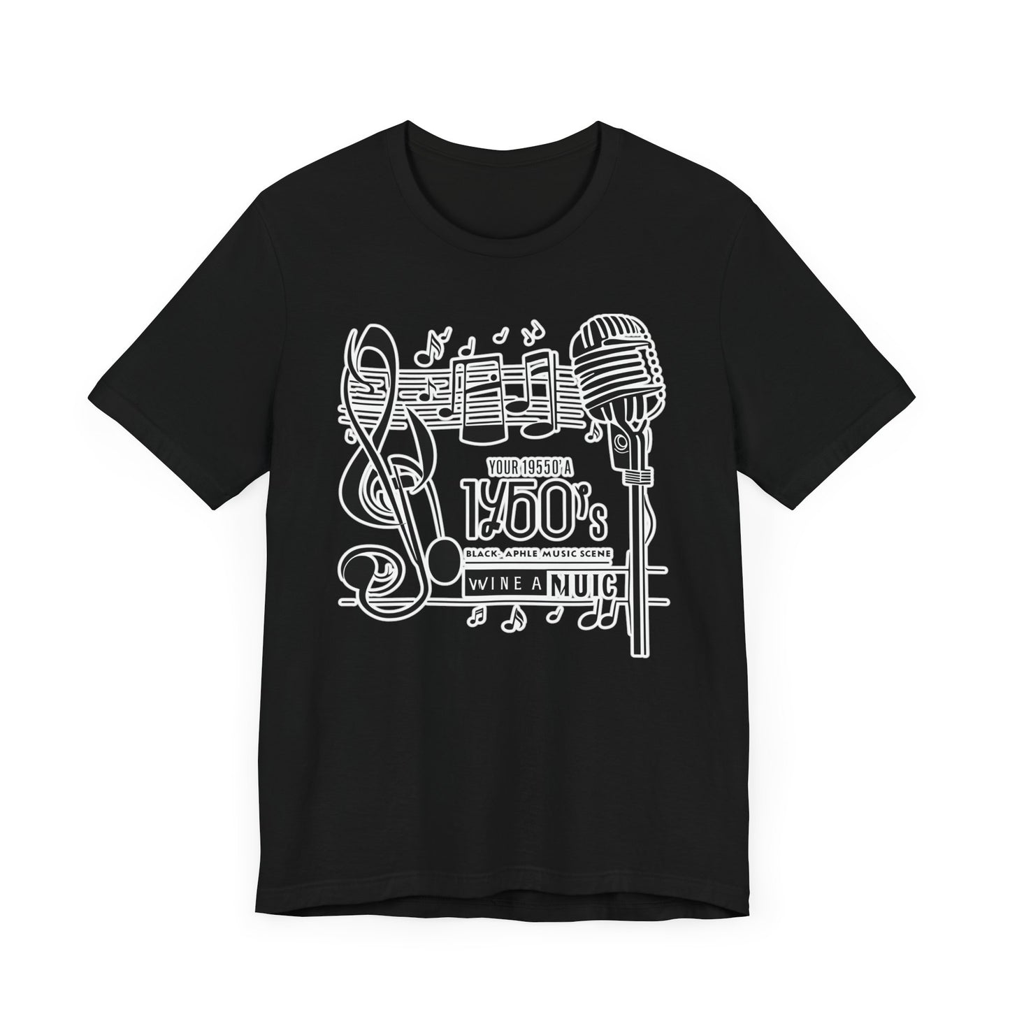 Music Note and Microphone T-Shirt