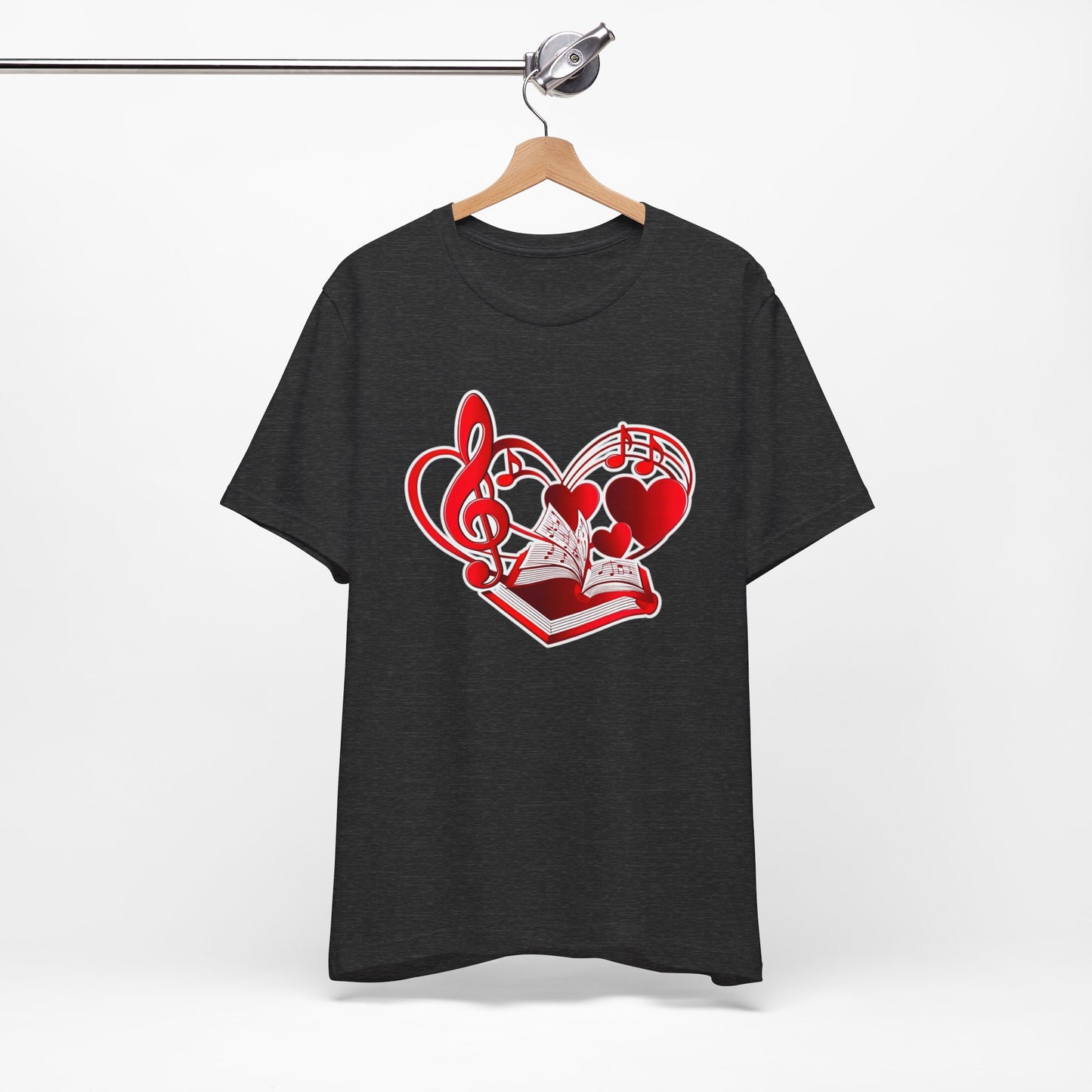 Heart, Music and Books T-Shirt