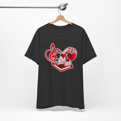 Heart, Music and Books T-Shirt
