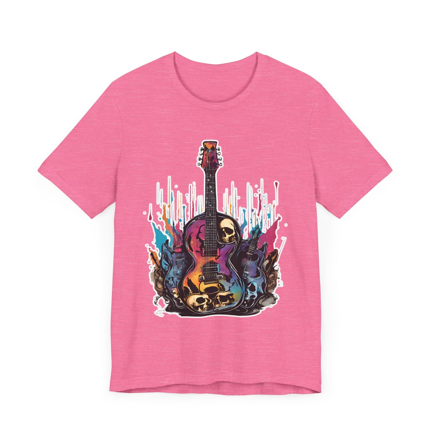 Color Flames Guitar T-Shirt