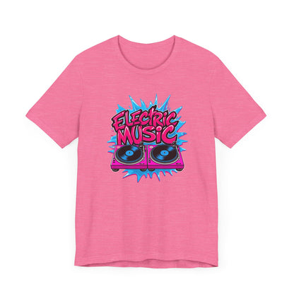 Pink Electric Vinyl Record T-Shirt
