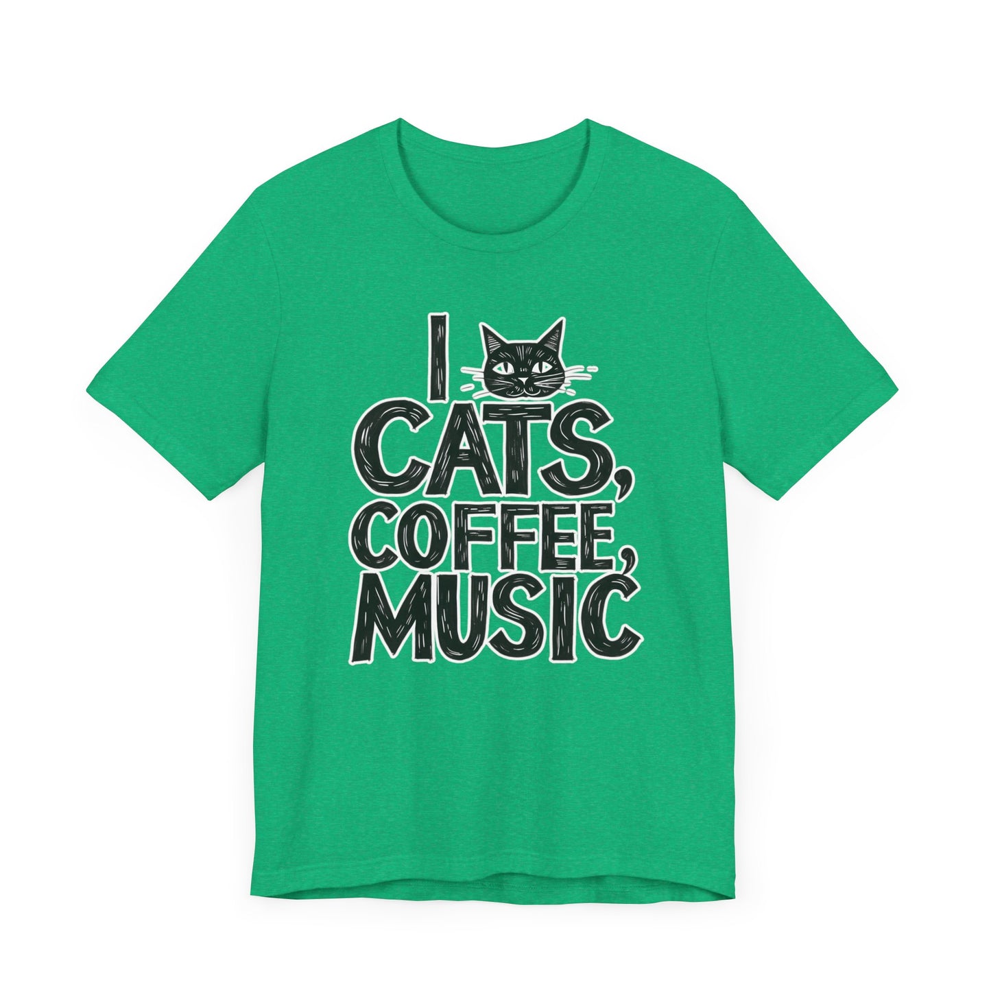 I love Cats, Coffee and Music T-Shirt
