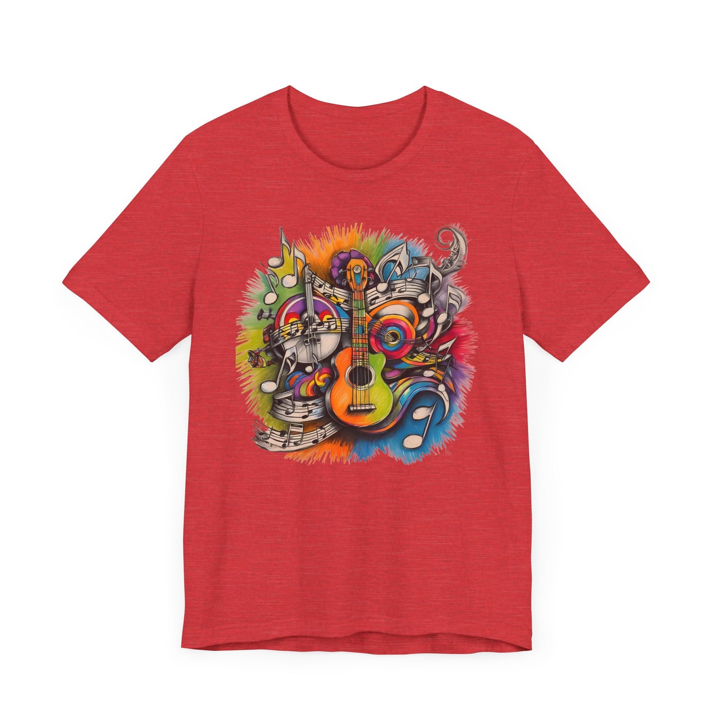 Round Multiple Color Guitar T-Shirt