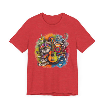 Round Multiple Color Guitar T-Shirt