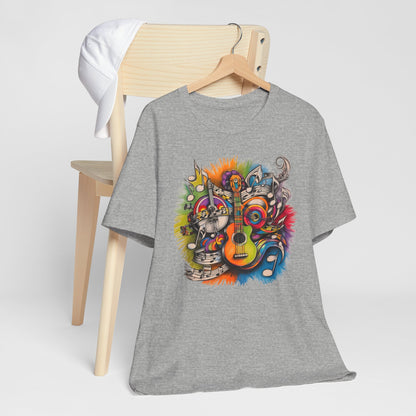 Round Multiple Color Guitar T-Shirt
