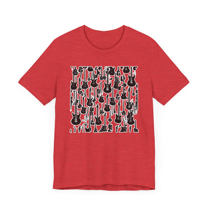 Multiple Black & White Guitars T-Shirt