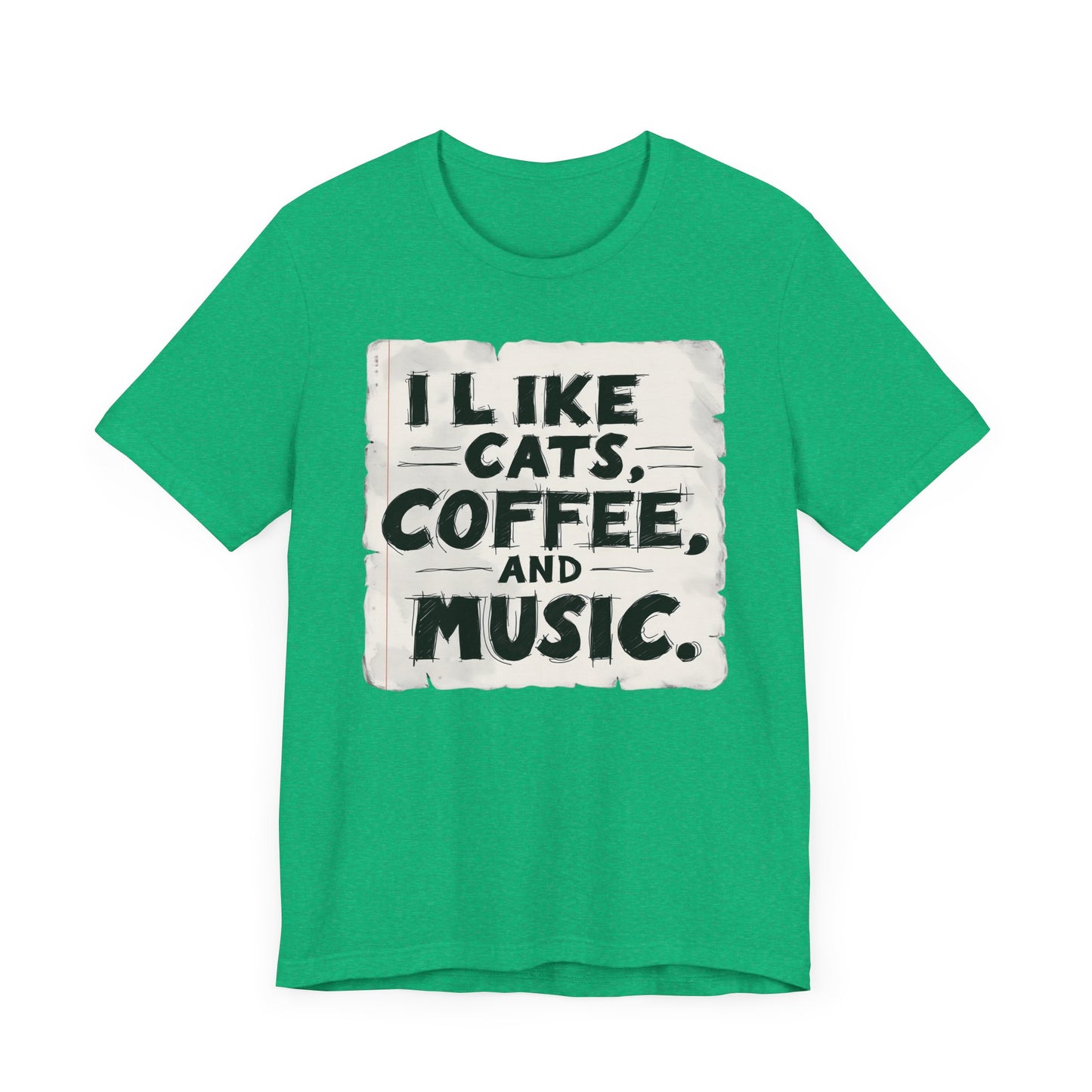 Coffee, Cats and Music T-Shirt