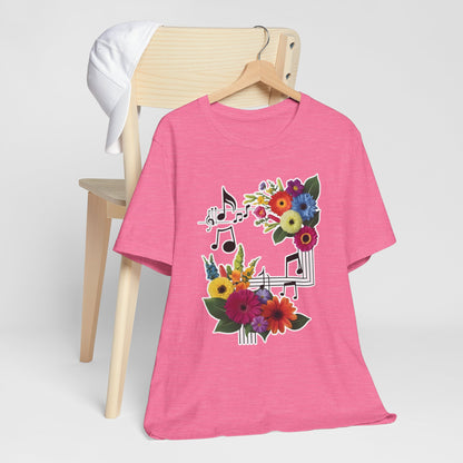 Flower and Music T-Shirt