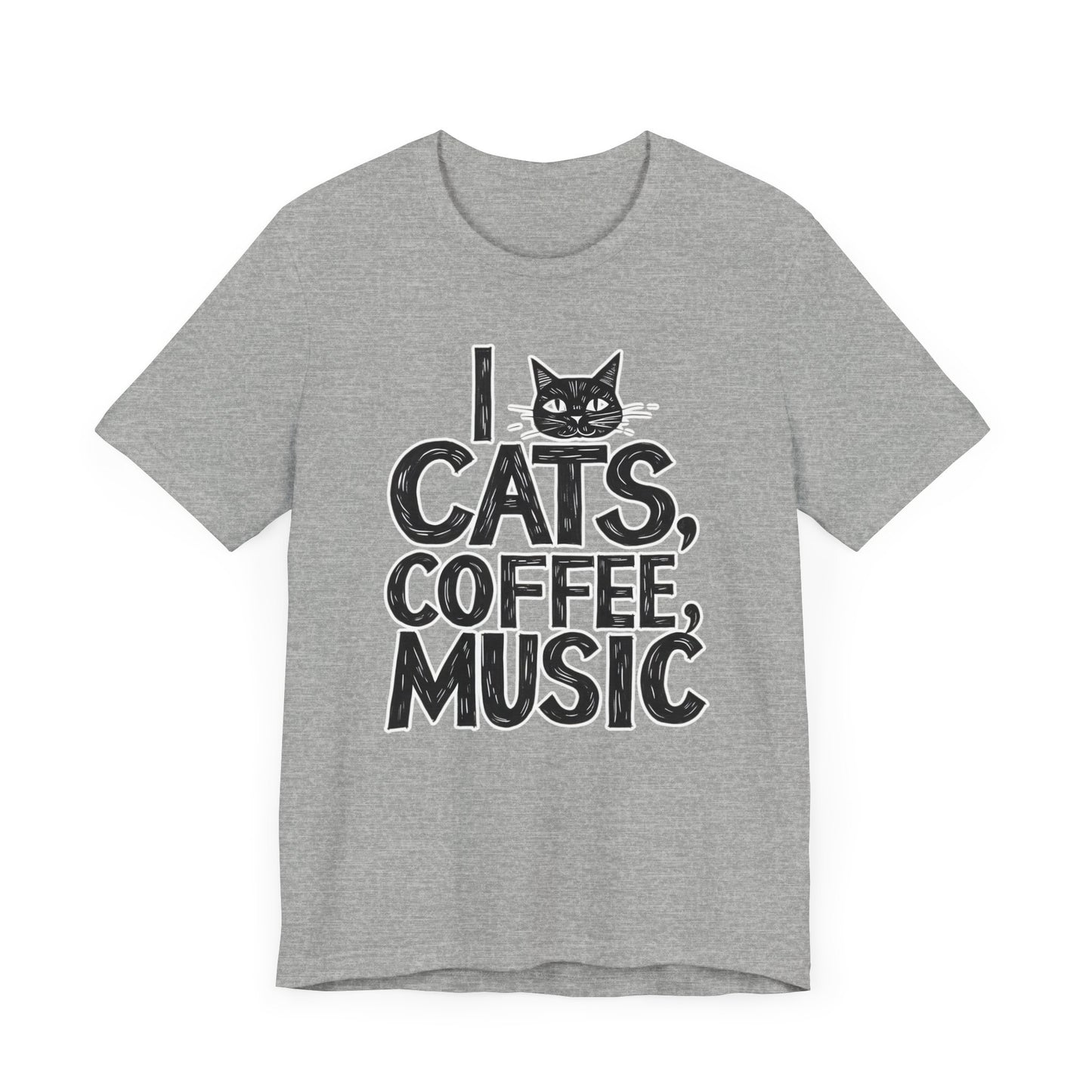 I love Cats, Coffee and Music T-Shirt