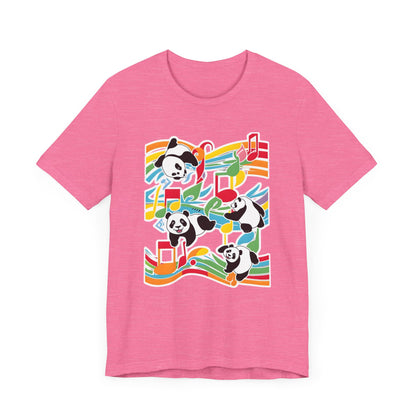 Colorful Panda V T-Shirt
