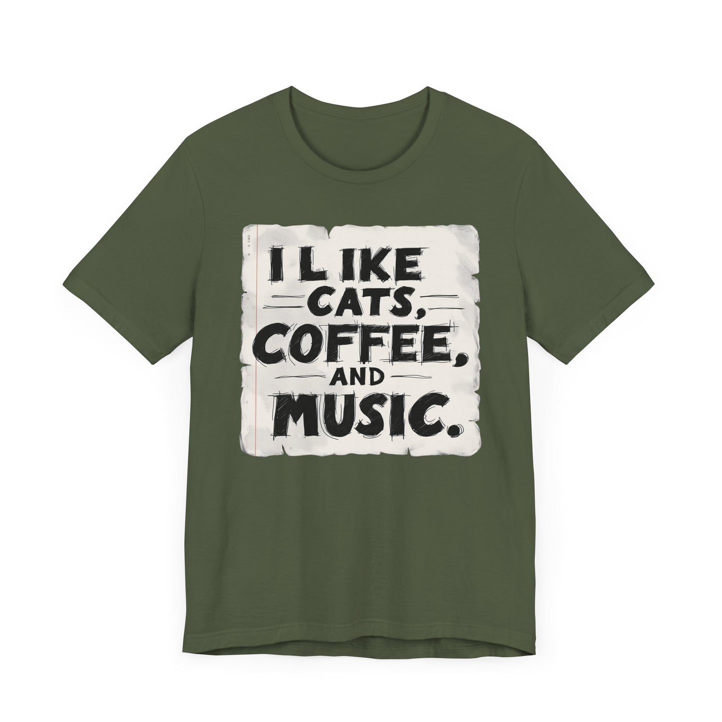 Coffee, Cats and Music T-Shirt