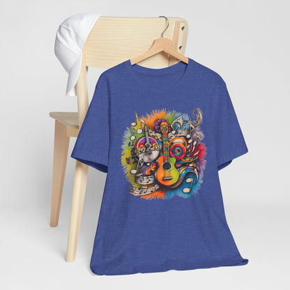 Round Multiple Color Guitar T-Shirt