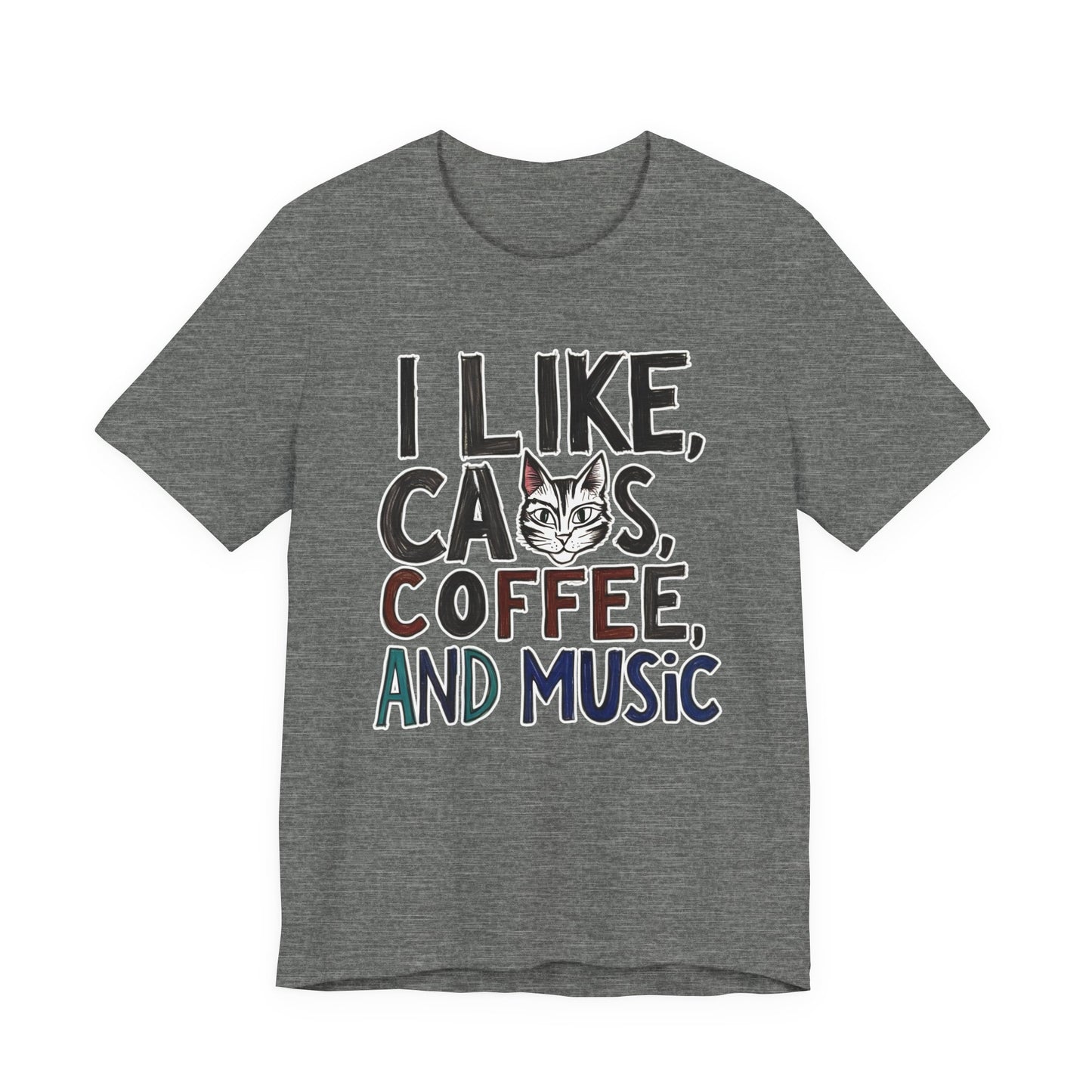 I like Cats, Coffee and Music T-Shirt