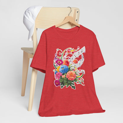 Flower and Music V T-Shirt
