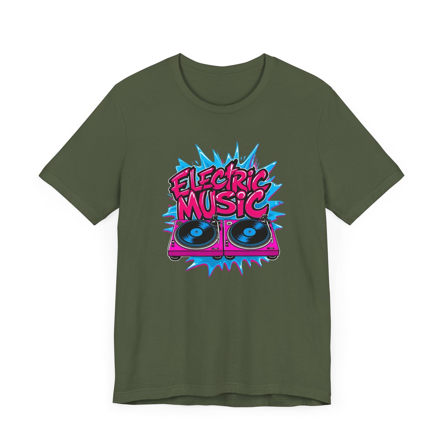 Pink Electric Vinyl Record T-Shirt