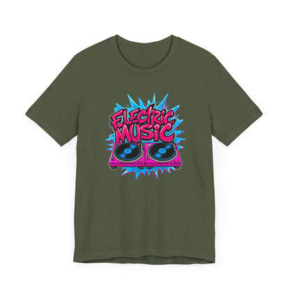 Pink Electric Vinyl Record T-Shirt