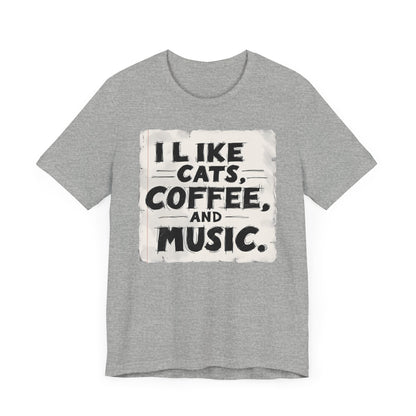 Coffee, Cats and Music T-Shirt