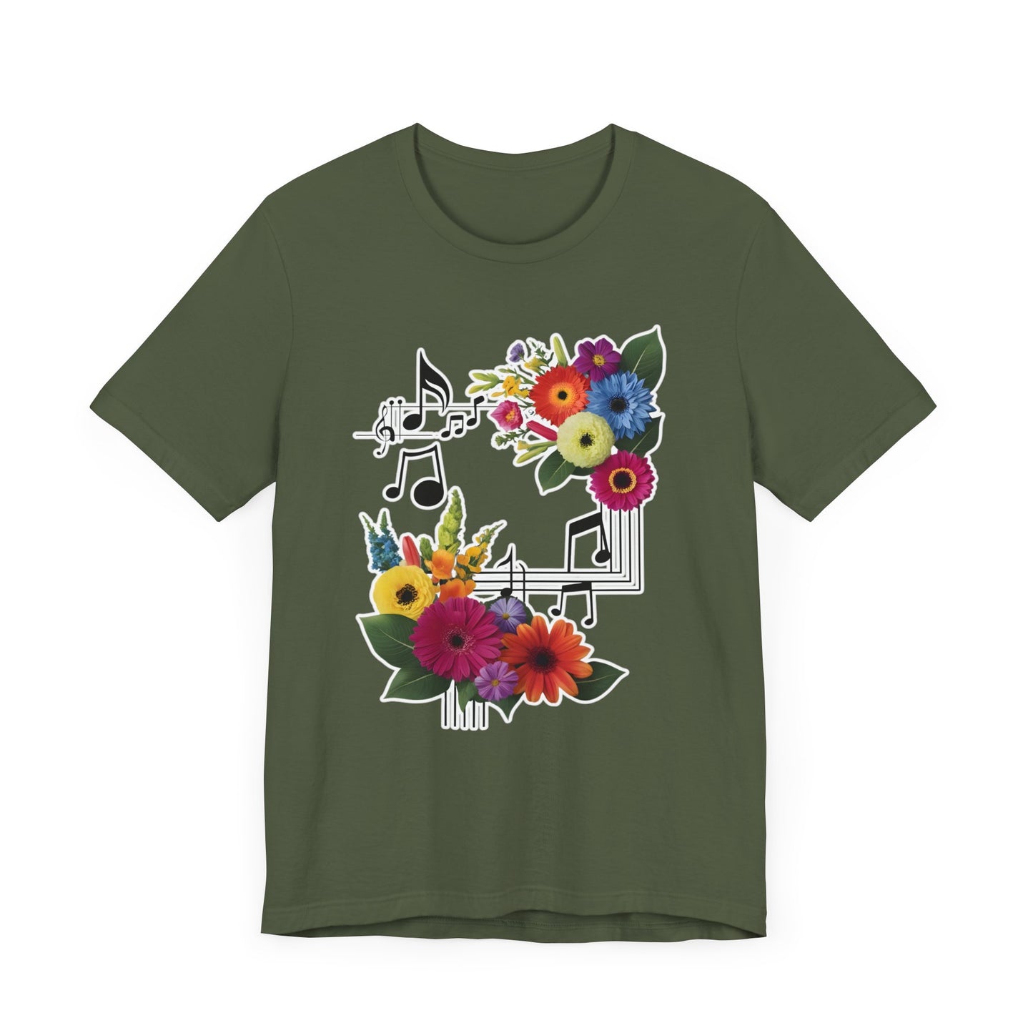 Flower and Music T-Shirt