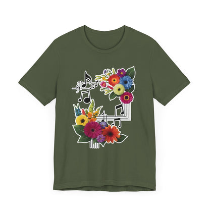 Flower and Music T-Shirt