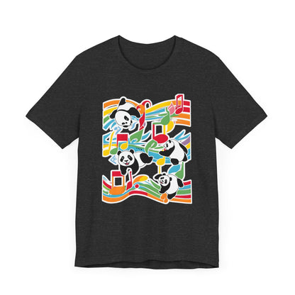 Colorful Panda V T-Shirt